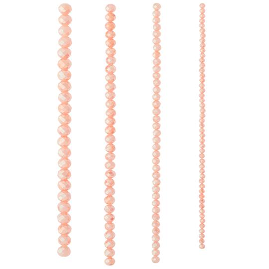 12 Packs: 4 ct. (48 total) Champagne Faceted Glass Rondelle Beads by Bead Landing™